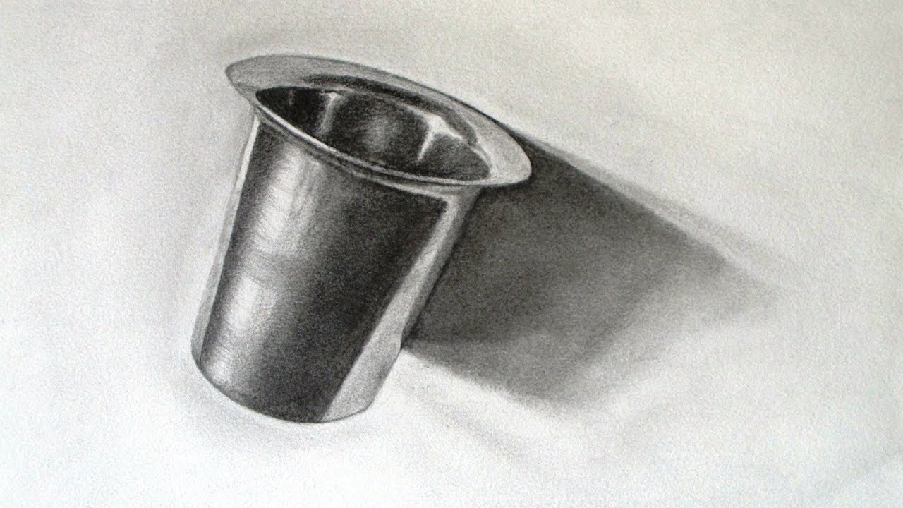 Drawing A Drinking Glass of Steel (3D)