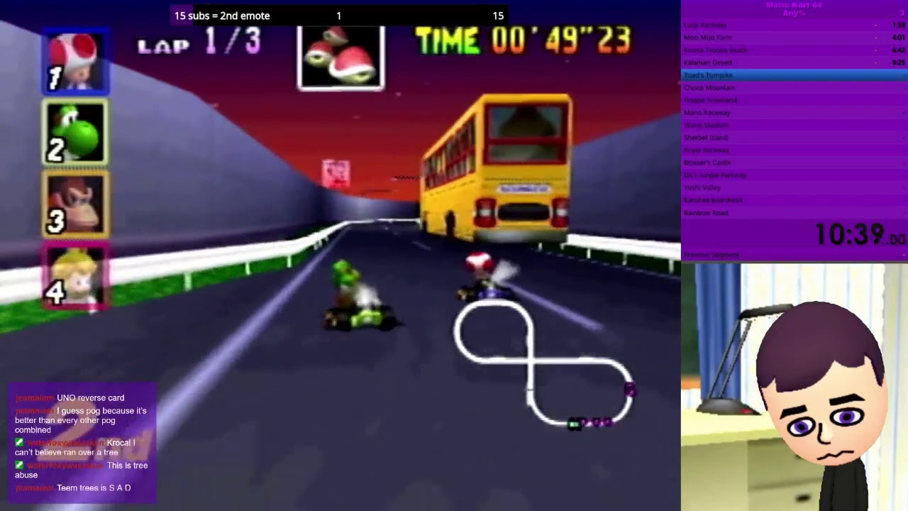 Mario Kart 64 150cc by KroCal in 48:28 (Amateur Run)