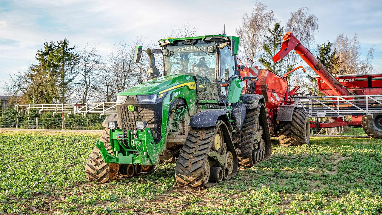 John Deere 8rx + Rauch AGT mit 1000er Bereifung!🤯