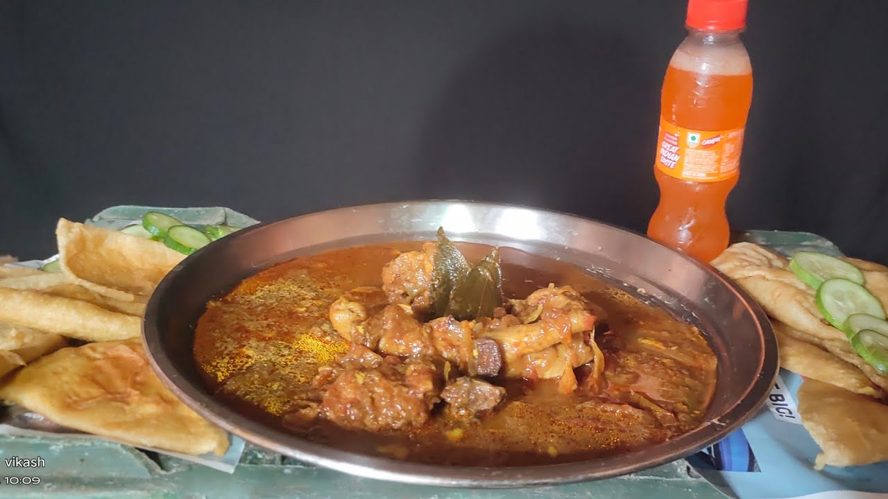ASMAR😰 EATING🥵 CHALLENGE SPICY🥵 CHICKEN GRAVY🍗 WITH PURI🌮 WITH SALAD🥗 WITH COLD 🍾DRINK 