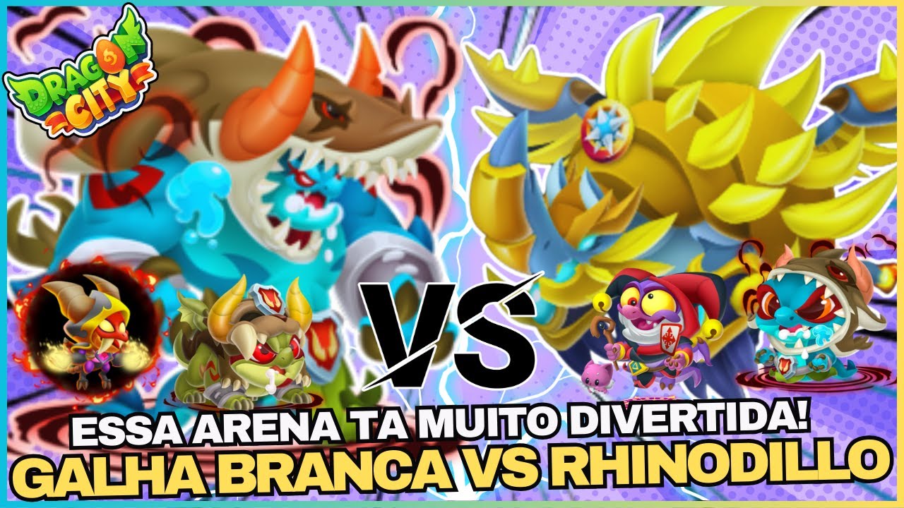 ESSA ARENA TÁ UMA VERDADEIRA GUERRA DE GIGANTES! GALHA VS RHINODILLO! - DRAGON CITY