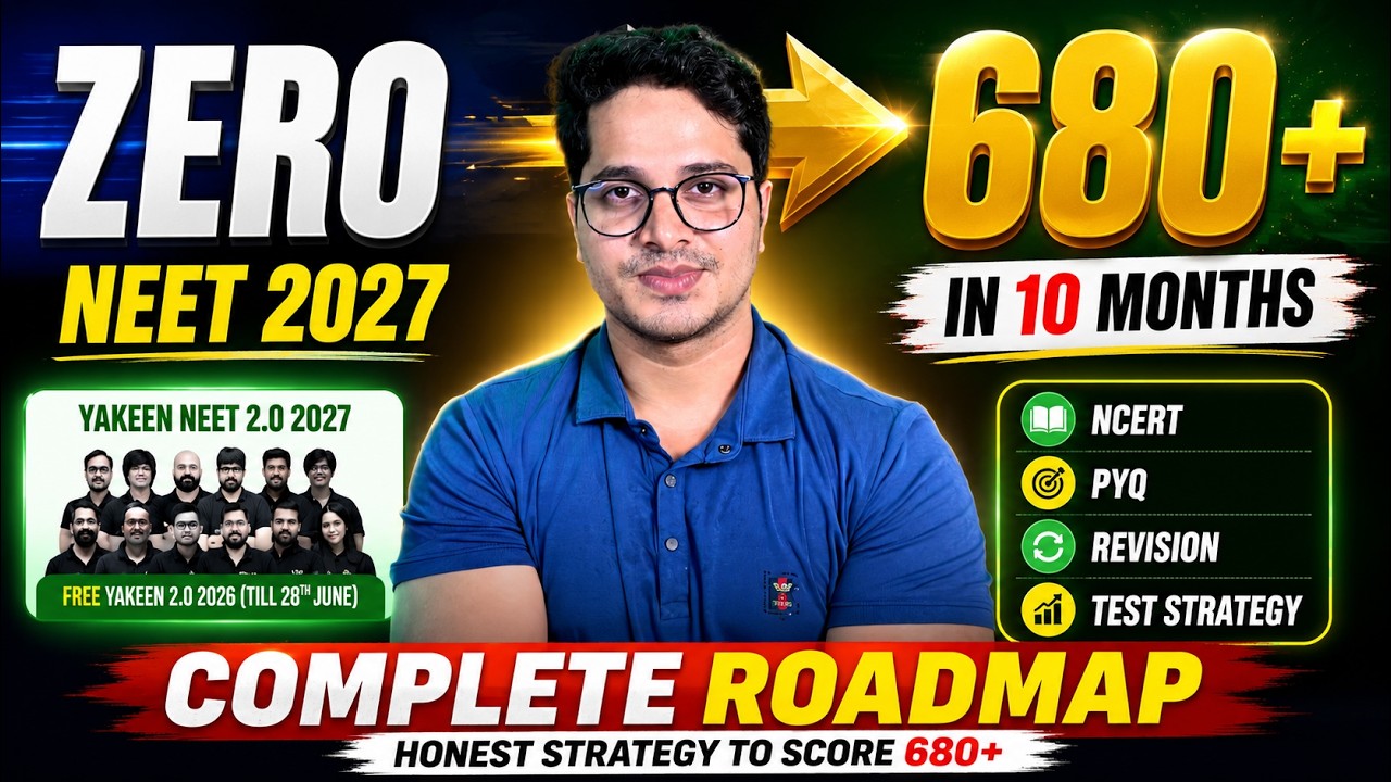 How to Crack NEET 2027 in 10 Months from Zero 🔥 | Dropper Strategy to Score 680+ in NEET #neet