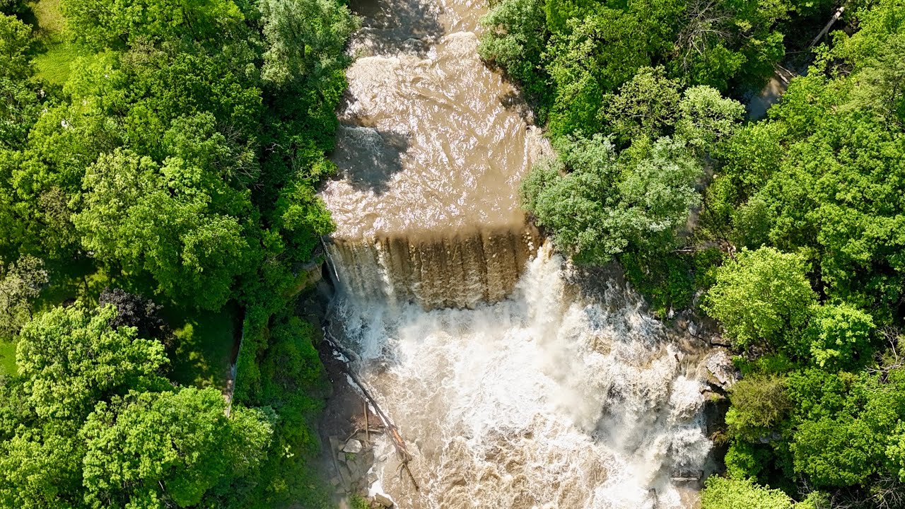 DJI Mini 4 Pro flight to Ludlowville Falls. Cockpit View. Navigating Issues.