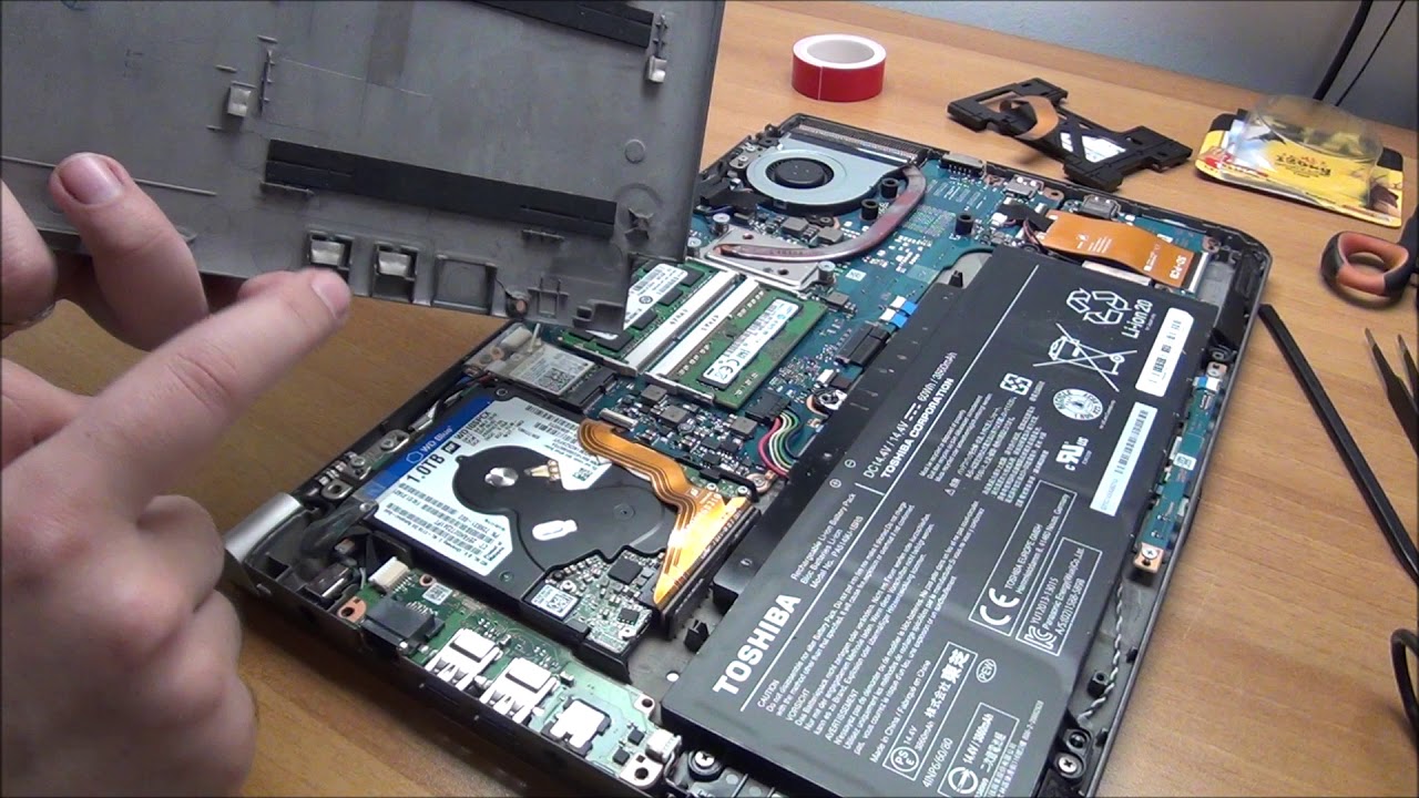 Part 2 - Working on 3 Toshiba Z40 laptops - replace the mSATA SSD with a SATA hard drive