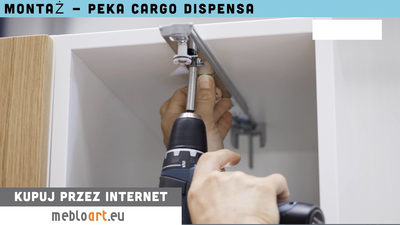 MONTAŻ - PEKA cargo DISPENSA film, maxi, wysokie szafki kuchenne 01. 001.