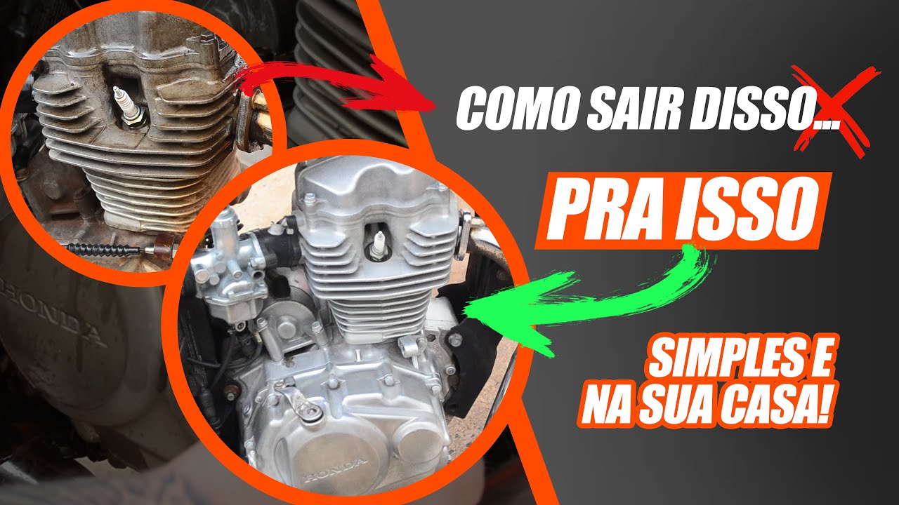 COMO LIMPAR E CLAREAR O MOTOR DA SUA MOTO EM CASA