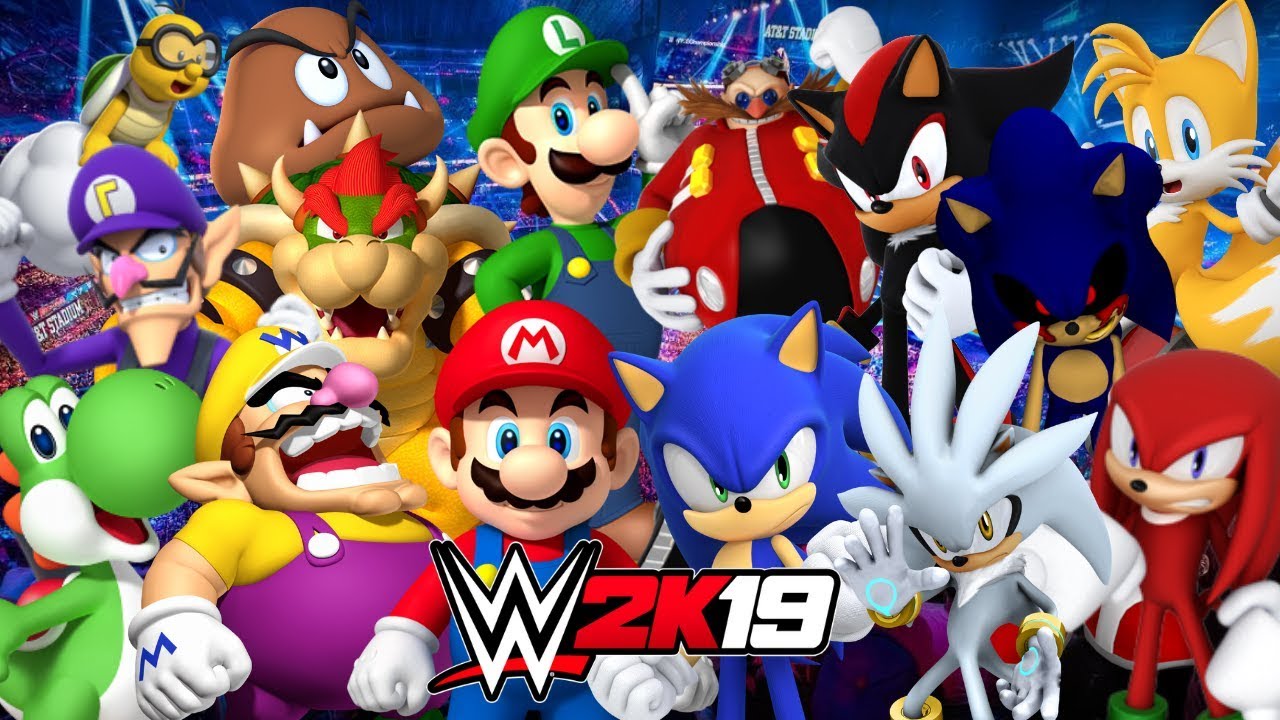 MARIO vs SONIC | Royal Rumble WWE 2K19