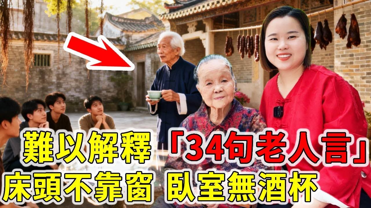 民間34句難以解釋的老人言：床頭不靠窗，臥室不放酒杯，學會避開生活中的災禍！【大脸妹传承粤语文化】