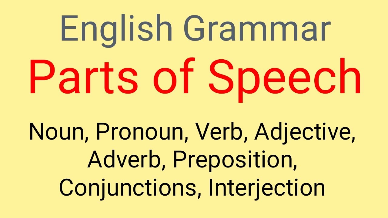 Parts of Speech, English Grammar in Hindi