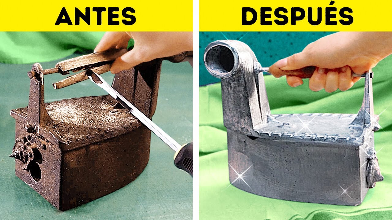 PROCESO DE RESTAURACIÓN ÚNICO || DESAFÍO CON PLANCHA VIEJA, HACHA, VENTILADOR, ZAPATOS, JUGUETE