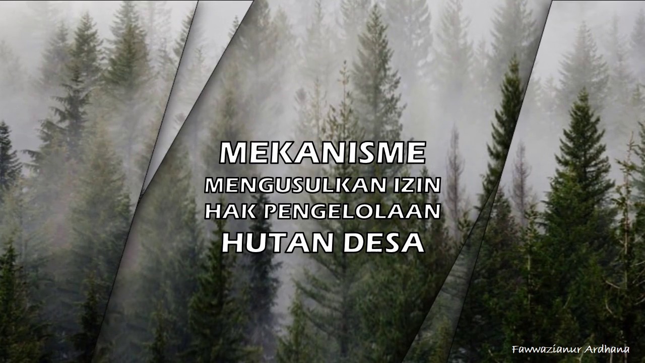 Mekanisme Mengusulkan Izin Hak Pengelolaan Hutan Desa
