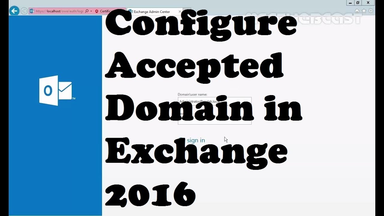 Configure Accepted Domain in Exchange 2016