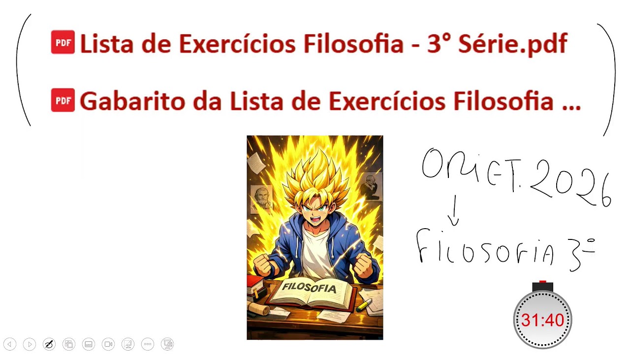 🔴 TARDE - FILOSOFIA - 12.03.26 - 3ª Série