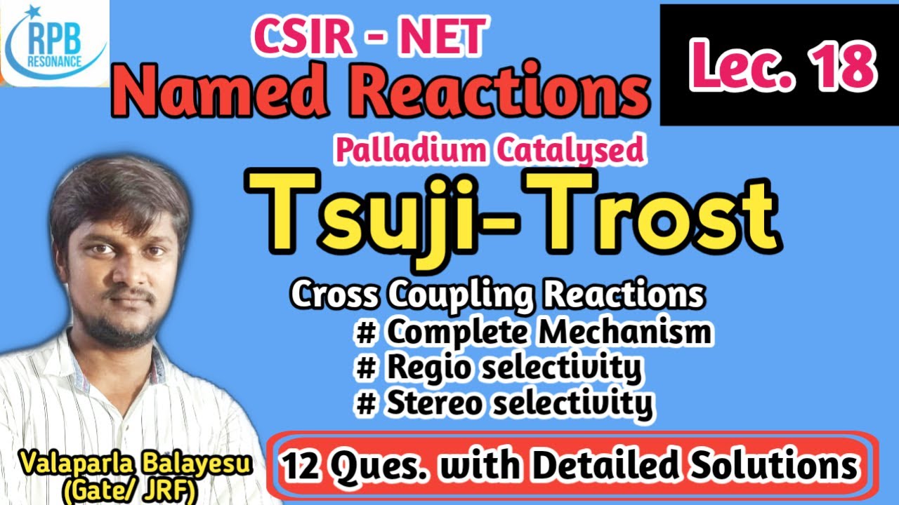 Tsuji - Trost Coupling reaction ll TSUJI TROST ll Complete mechanism with previous year problems..