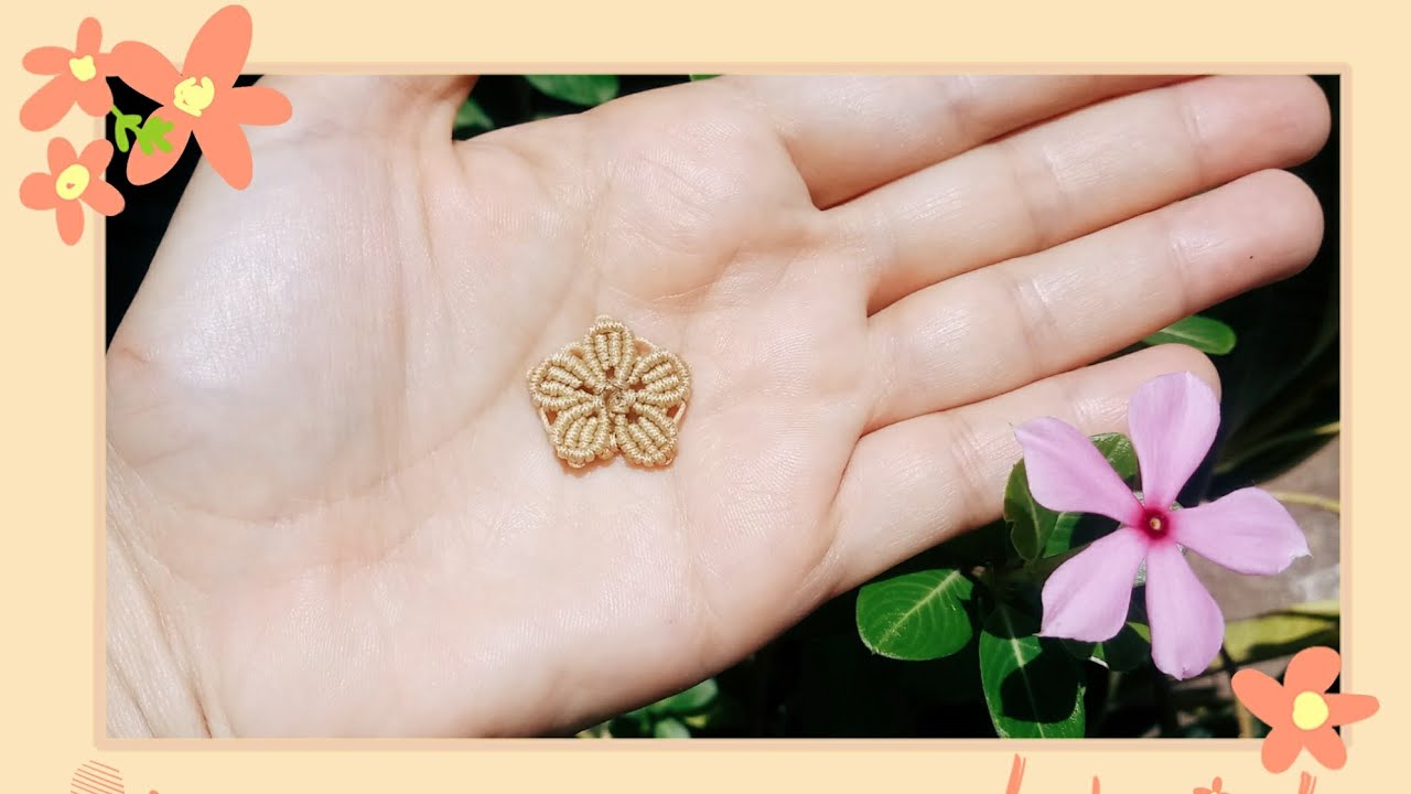 Como fazer Flor macrame 🌸