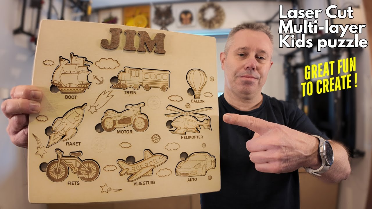 Laser Cut Multi-layer Kids Puzzle | TOOCAA L2 #laser #lasercutting #Laserengraving #DIY