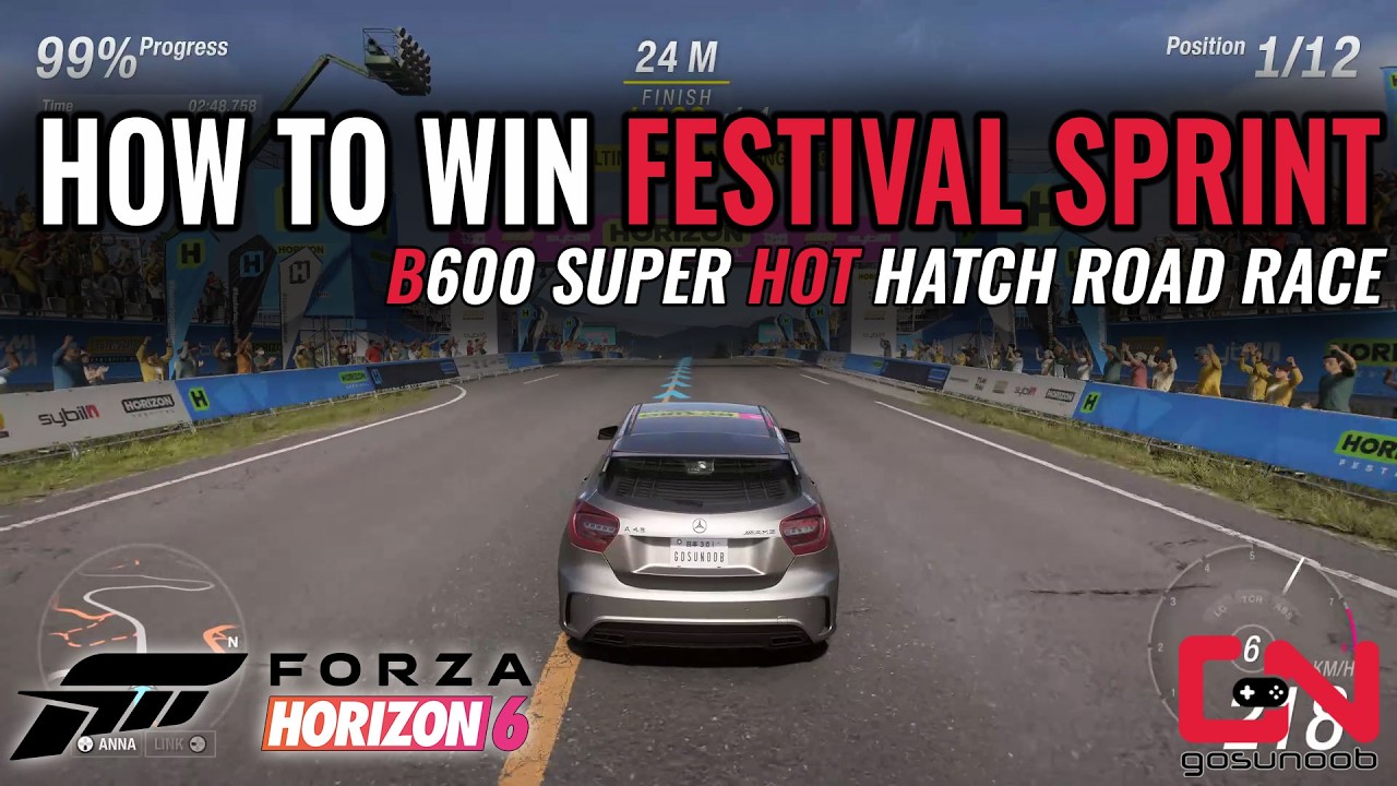 How to Win the Festival Sprint Super Hot Hatch Cars Road Race in Forza Horizon 6 - Tune Included