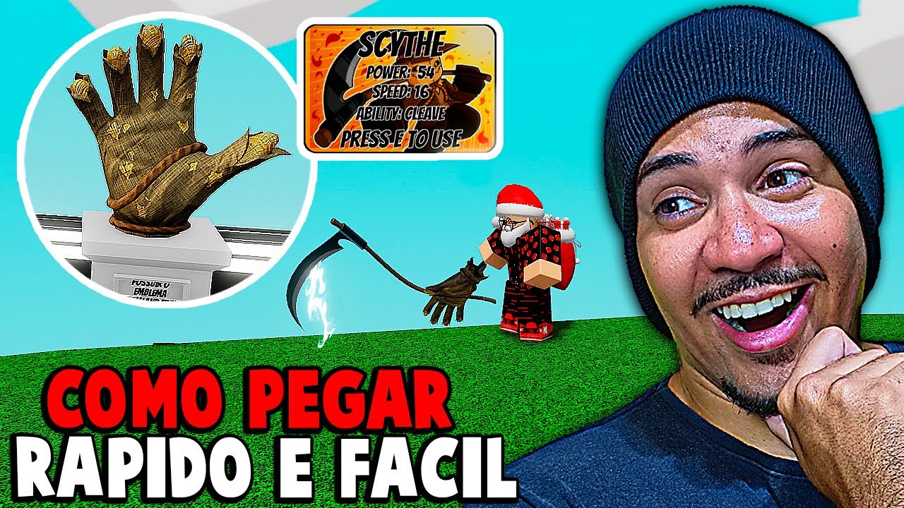 COMO PEGAR GLOVE SCYTHE (FOICE) DO SLAP BATTLES (Roblox)