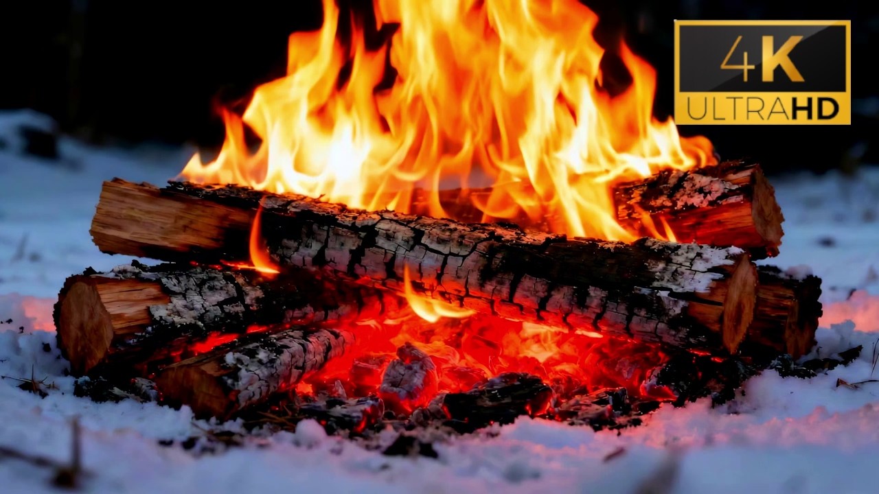 Gentle Campfire Sounds for a Calm and Restful Night 🔥 | 4K | NO ADS