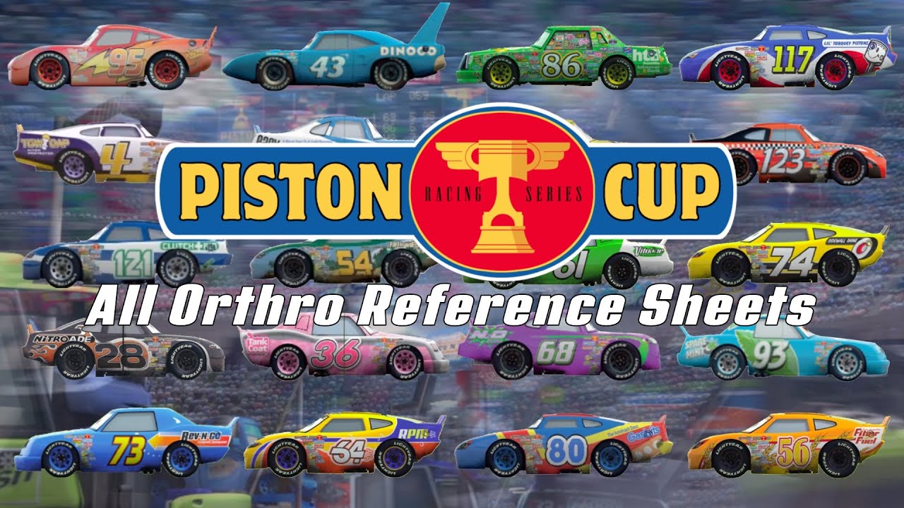 All 36 Piston Cup Racers Orthro Reference Sheets Release