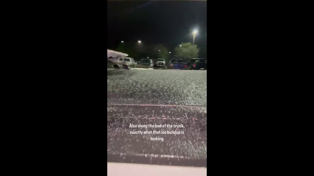 Glaze of ice reported in Cypress as freezing rain falls