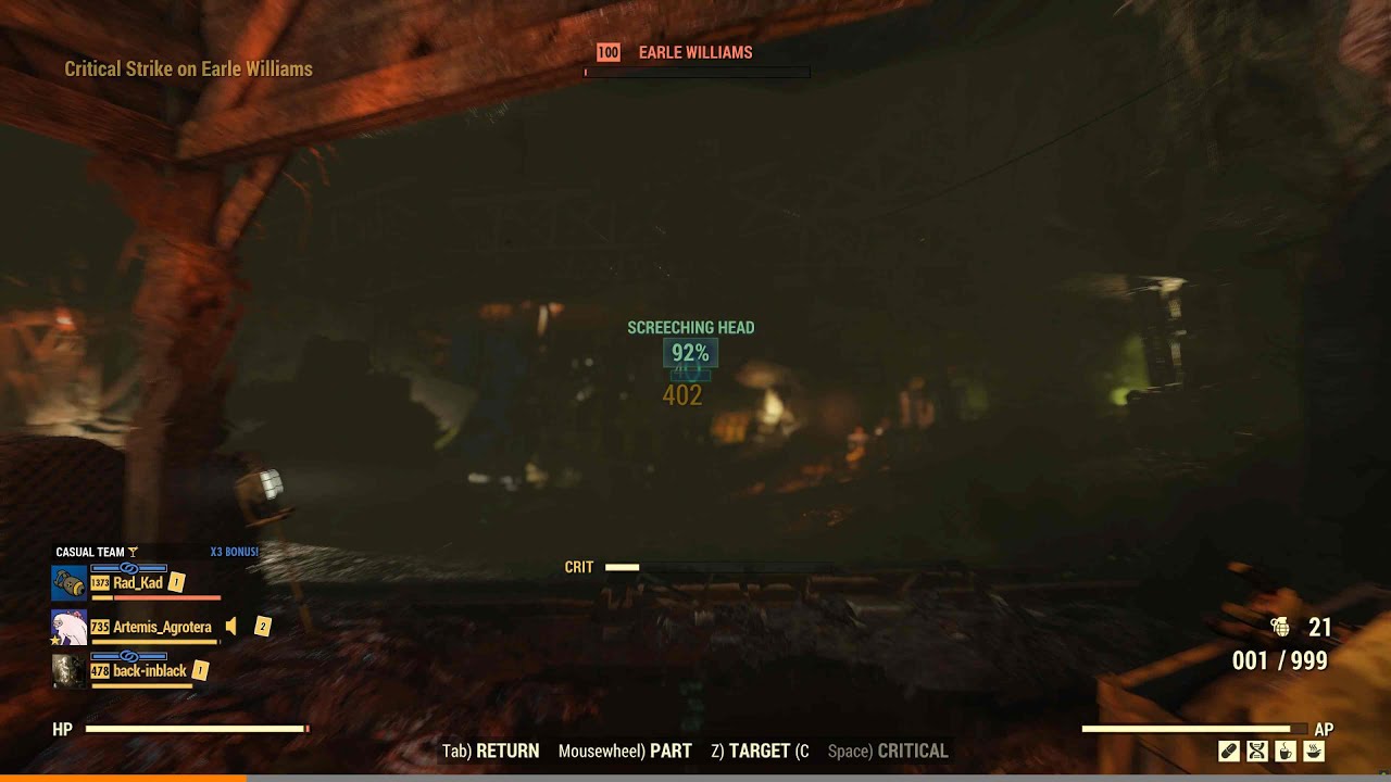 Fallout 76 2021-10-31 [non-Legendary] Earle Williams vs solo stealth archer