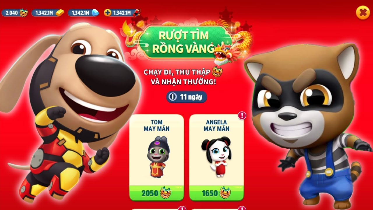 Talking Tom Gold Run - New Update Event Hunting Golden Dragon - Iron Ben - Full Screen