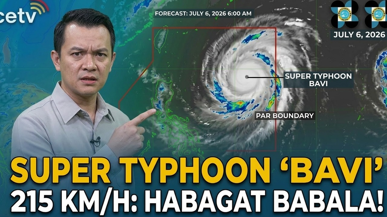 PAGASA Weather Forecast July 6, 2026 | Super Typhoon Bavi: 215 km/h, Lalakas ang Habagat sa July 9