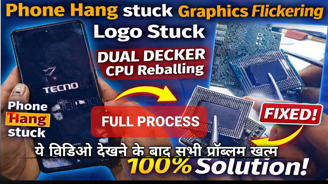 Tecno Spark 20 Pro 5G Logo  Stuck | Graphics Flickering Fix | Dual Decker CPU Reballing