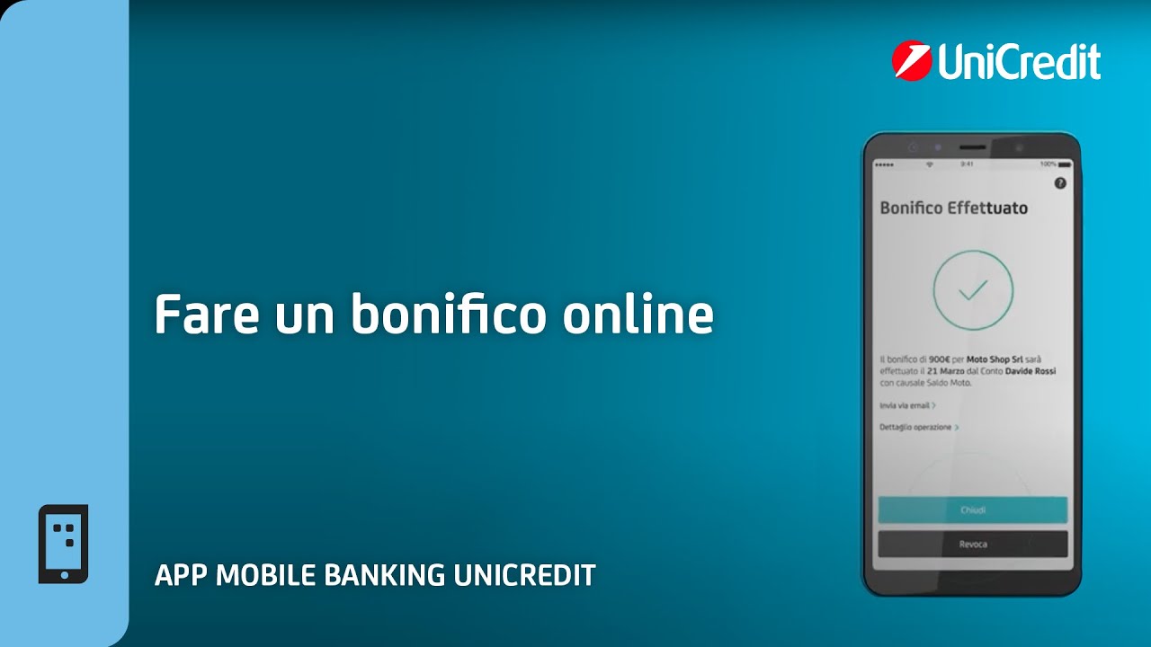 Fare un Bonifico Online con l'App Mobile Banking UniCredit