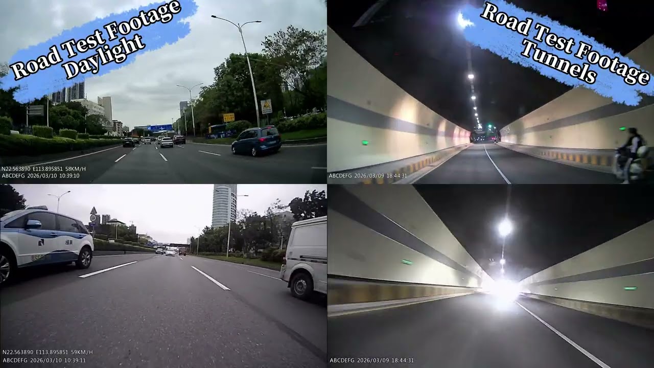 [Road Test Footage-Daylight&Tunnels]WIFI Dash Cam-C19