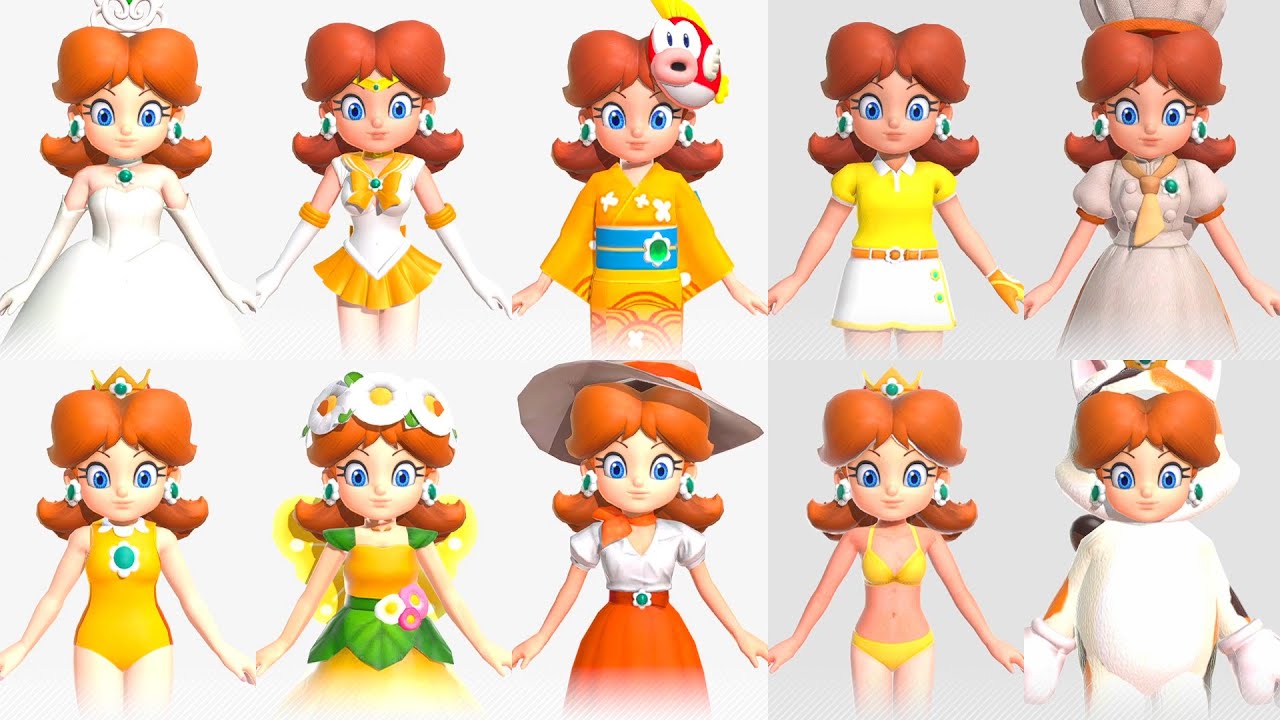 【スーパー マリオパーティ】デイジーの全てのかわいいコスチューム 全コスチューム＆最強ミニゲームまとめ (マスターCPU)