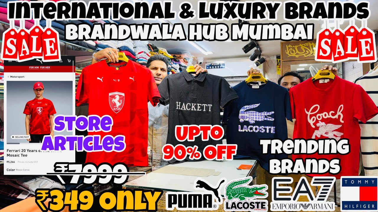 International & Luxury Brands 🔥 | Upto 90% Off | Branded Tshirts,Cordset | Branded Clothes in Mumbai