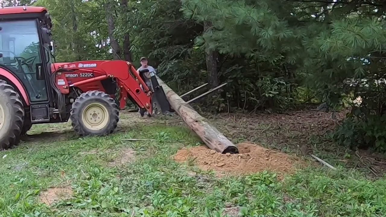 Setting a Power Pole and Installing a 200 amp Disconnect
