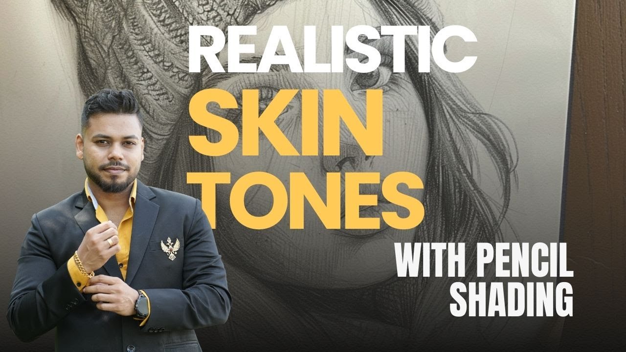Realistic Skin Tones with Pencil Shading
