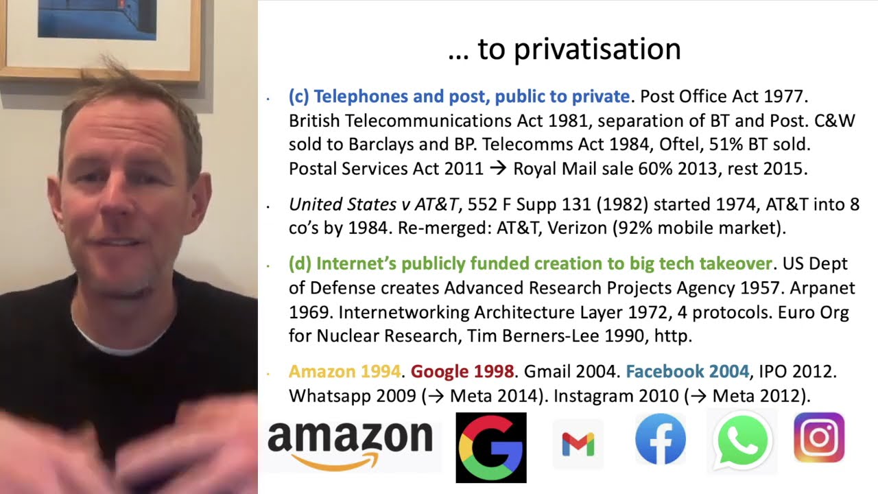 Why is the internet slow + how does your phone work? Market failures, finance + governance of comms.