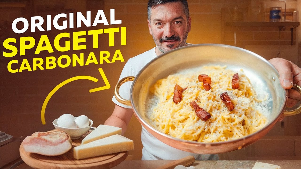 Original Spaghetti alla Carbonara | Frische Pasta selbst gemacht. 🇮🇹