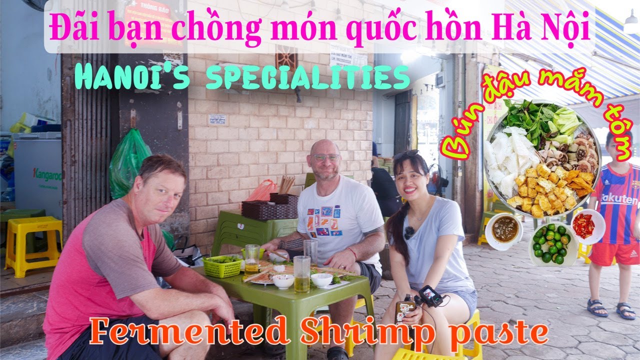 Phản ứng của 2 anh tây khi ăn bún đậu mắm tôm| Fried tofu with fermented shrimp paste