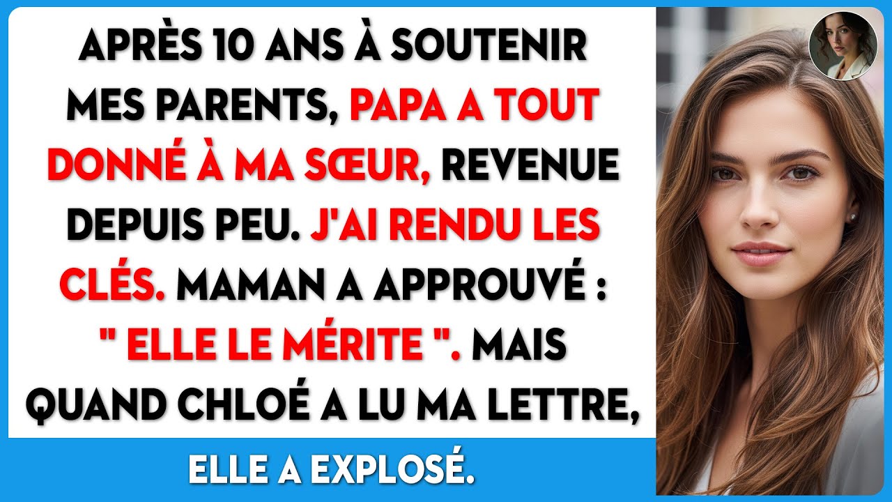 Mes parents ont choisi ma sœur. Ma lettre l'a fait hurler : 