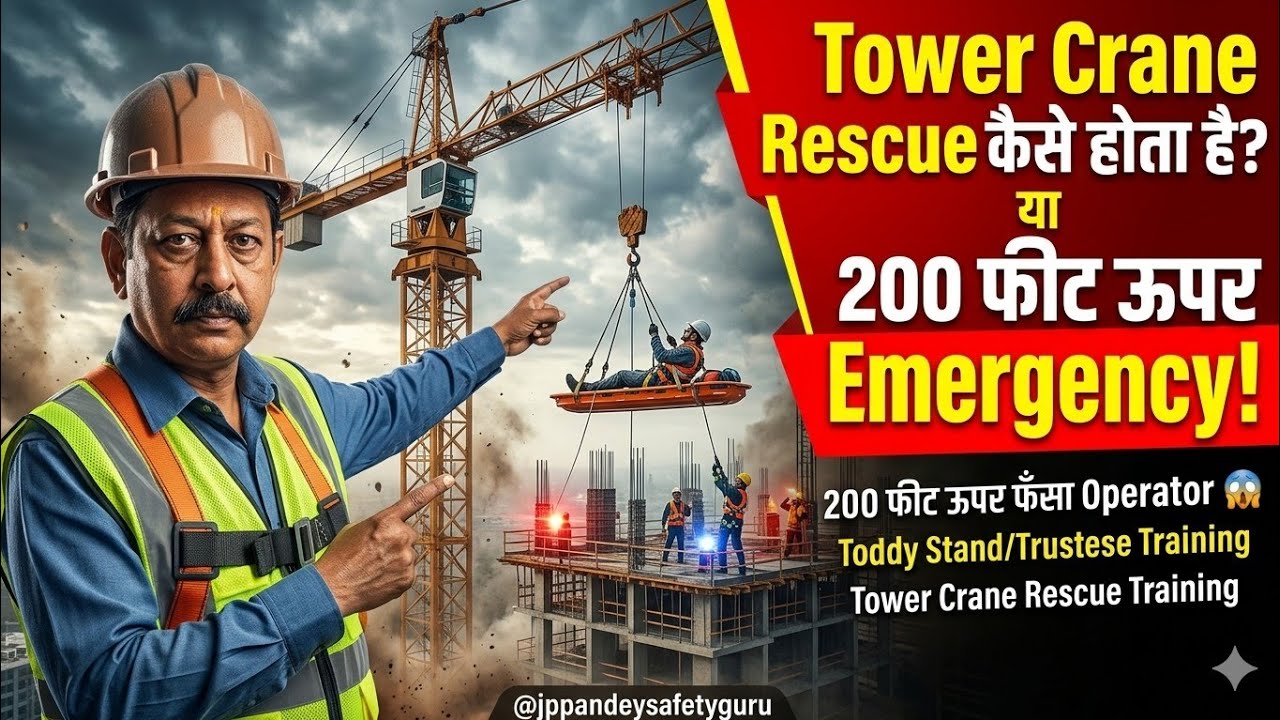 Tower Crane Operator Rescue Kit Training & Mockdrill  #jppandeysafetyguru