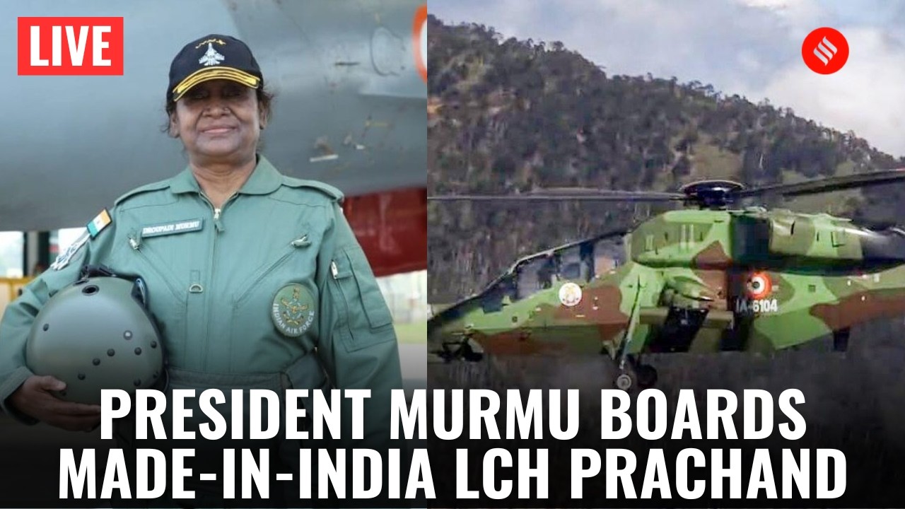 LIVE | President Murmu Takes Sortie in Indigenous LCH ‘Prachand’ at Jaisalmer