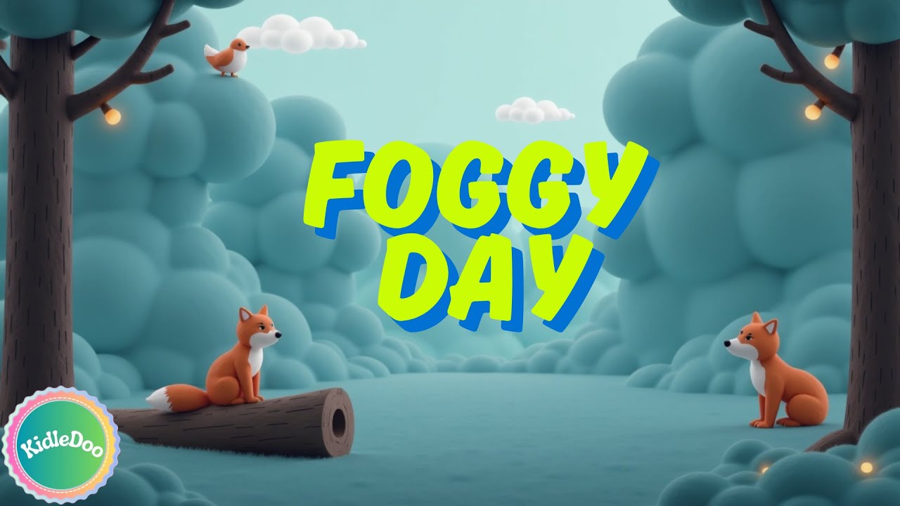 Foggy Day | Calm & Gentle Nursery Song for Kids | Peaceful Weather Song for Children | KidleDoo