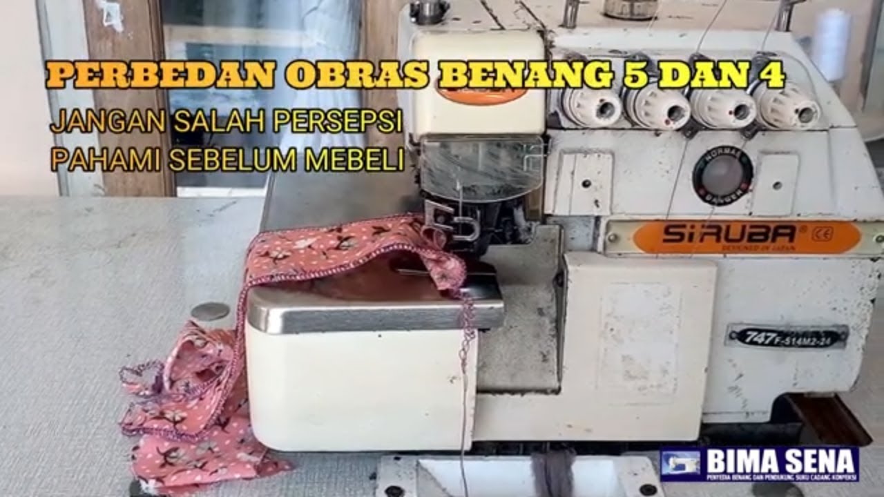 Mesin Obras Benang 5 dan perbedaanya lanjut seting loper part 2