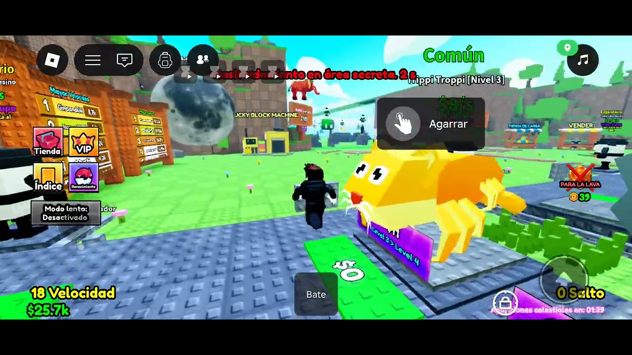 jugando por primera ves brainrots lava 😀