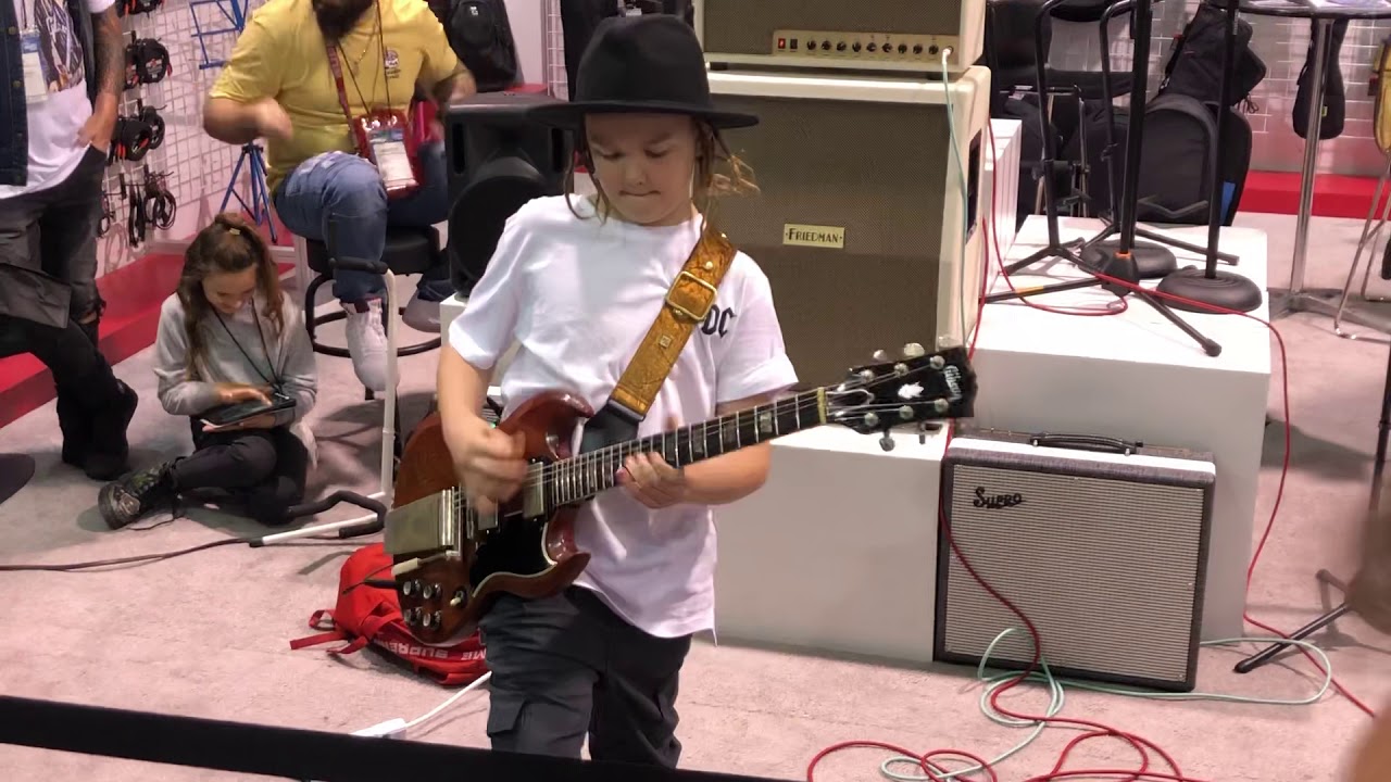 Taj Farrant kicking ass on some Joe Satriani - NAMM 2020 1/18/20