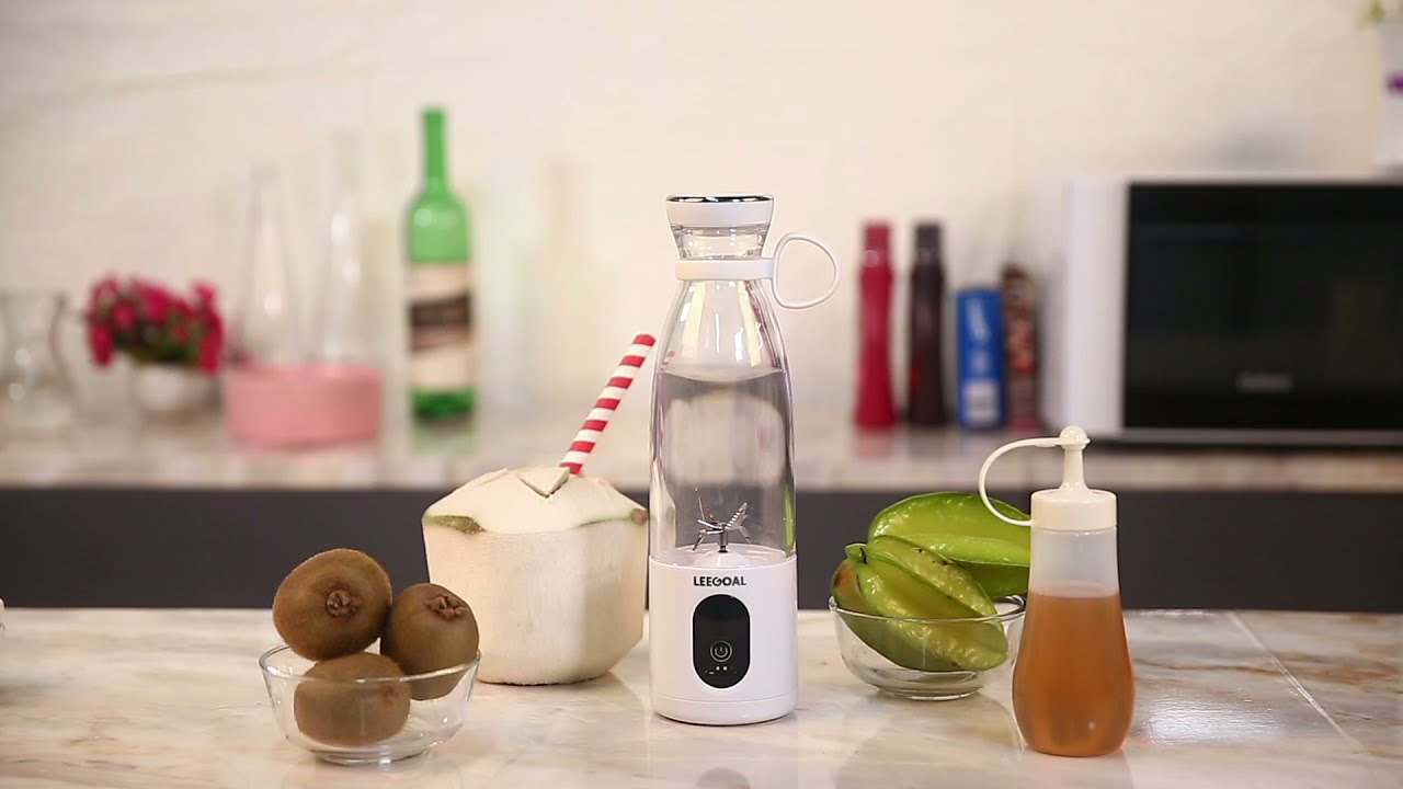 Star fruit & Kiwi smoothie made by portable blender | Leegoal Blender Recipes