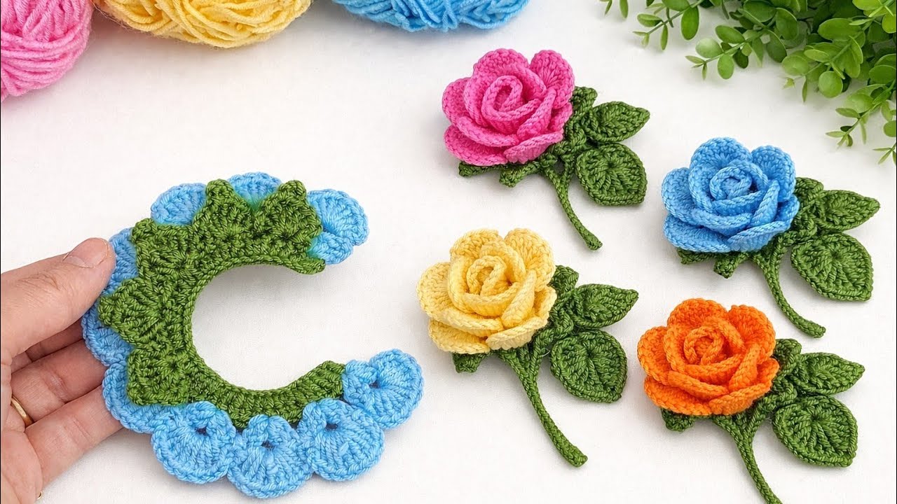 Don’t Miss This! 🌹 Easy Crochet Rose Flowers | Perfect for Decor, Keychains & Gifts