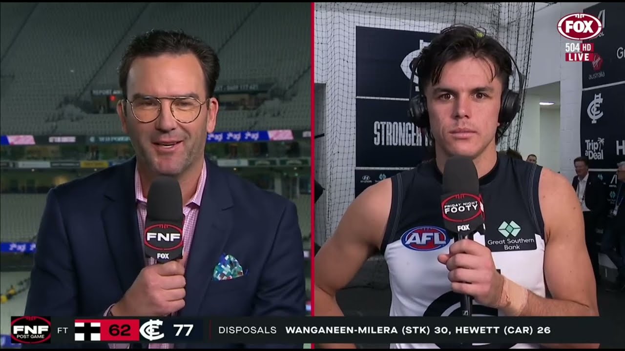Elijah Hollands - Post Game Interview - Carlton @ Saints - AFL Round 9 2025