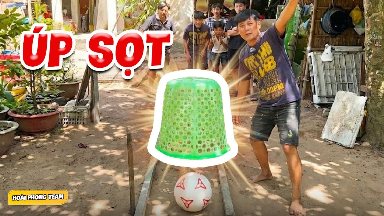 Thử Thách Úp Sọt Bắt Bóng Nhận Thưởng Nóng Cười Té Ghế | Team Hoài Phong TV