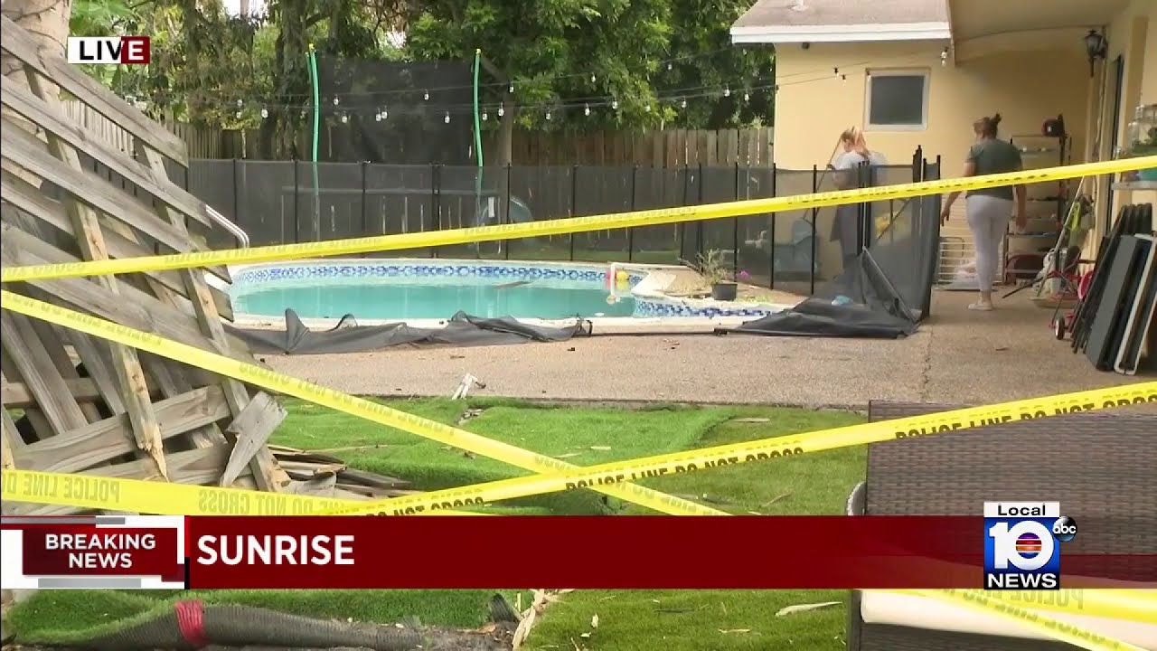 Investigation underway after car crashes into pool in Sunrise